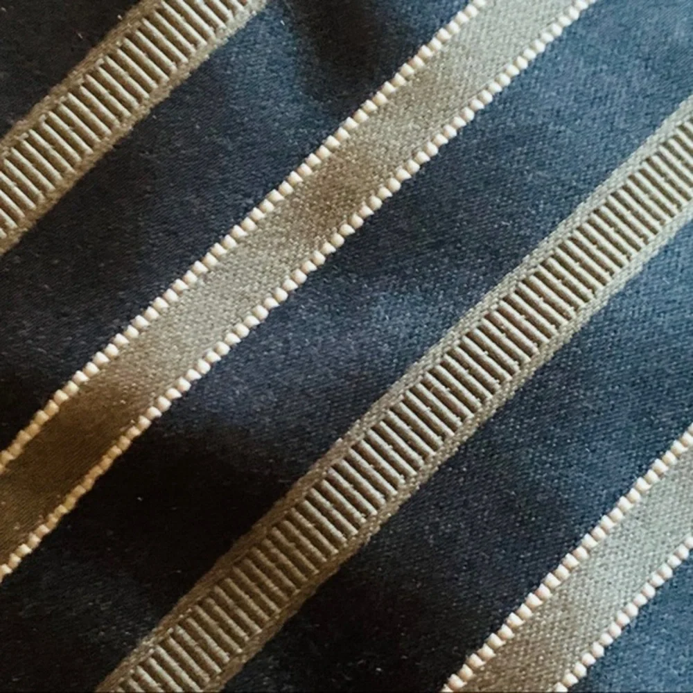 Dolce & Gabbana Blue & Gray Striped Silk Tie